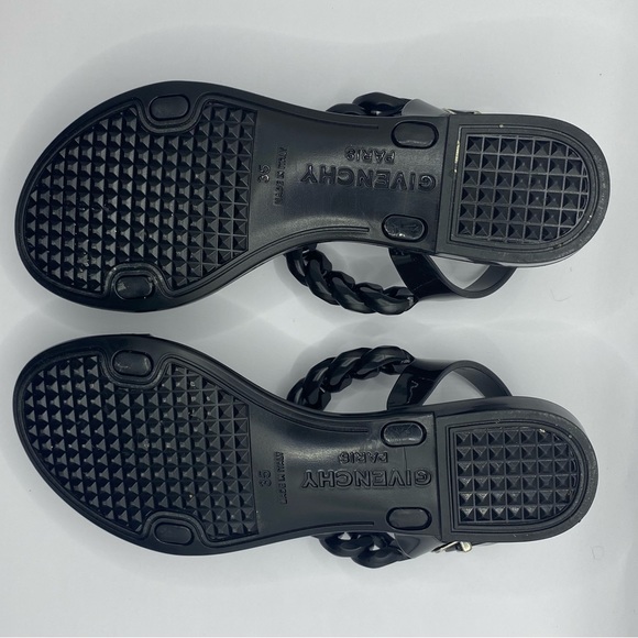 NIB Givenchy Black Chain Strap Jelly Sandal Size 5 - Picture 5 of 7